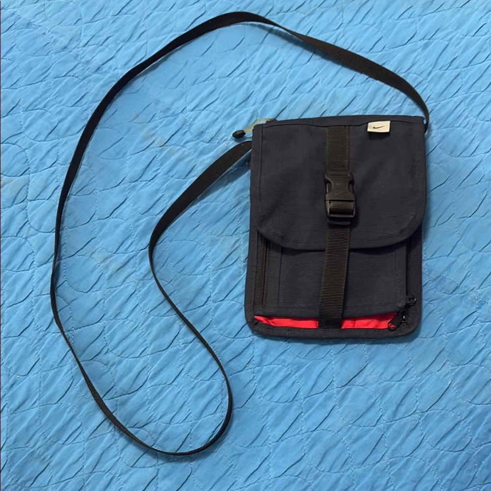 Navy and Red Unisex‎ Crossbody Bag